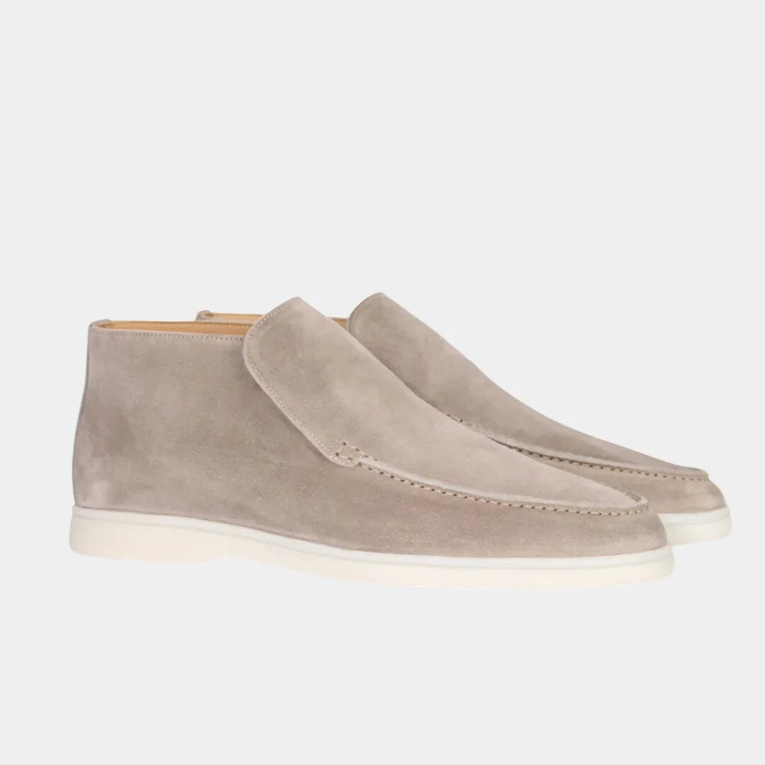 Mocassins homme montants – sans lacets, semelle plate