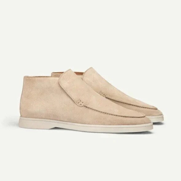 Mocassins homme montants – sans lacets, semelle plate