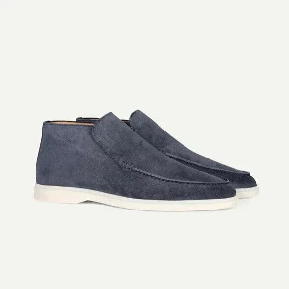 Mocassins homme montants – sans lacets, semelle plate