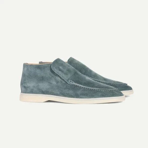 Mocassins homme montants – sans lacets, semelle plate