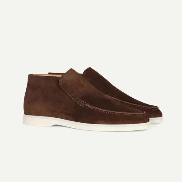 Mocassins homme montants – sans lacets, semelle plate