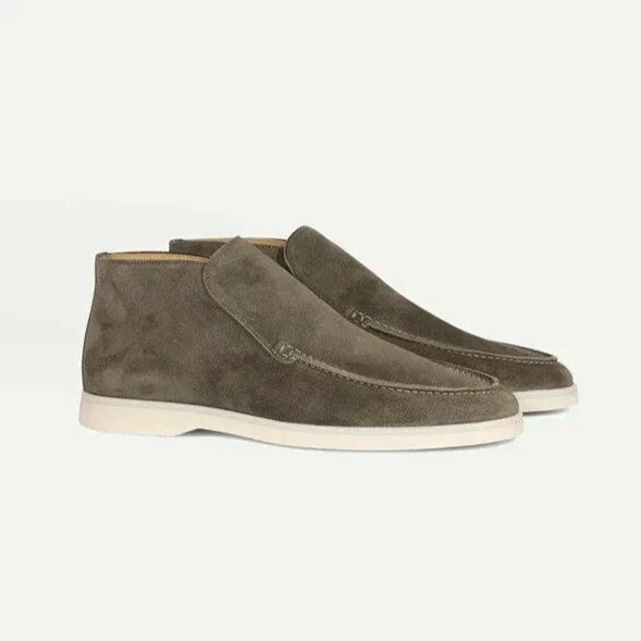 Mocassins homme montants – sans lacets, semelle plate