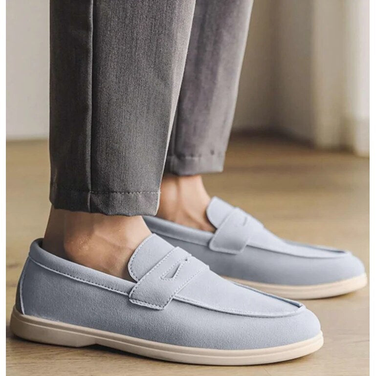 Mocassins homme – plateau cousu, empeigne mate et semelle fine