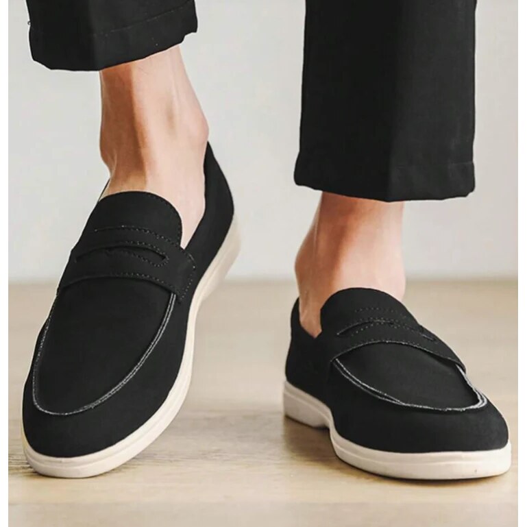 Mocassins homme – plateau cousu, empeigne mate et semelle fine