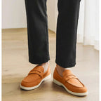 Mocassins homme – plateau cousu, empeigne mate et semelle fine