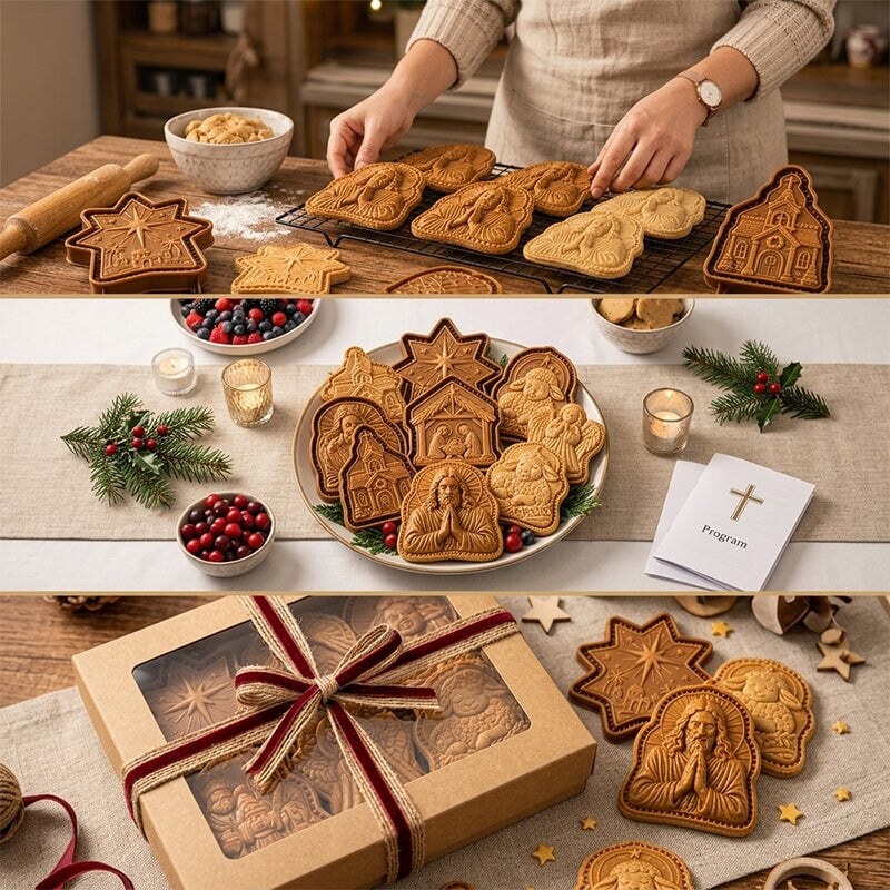 Moules à mini tartes – Noël avec 10 designs en relief