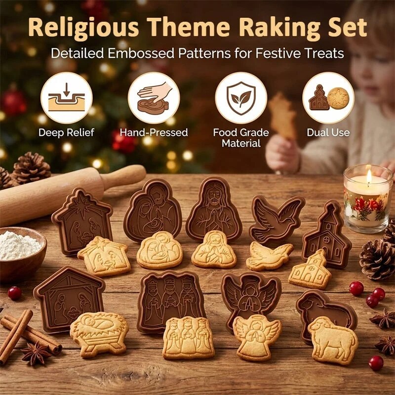 Moules à mini tartes – Noël avec 10 designs en relief
