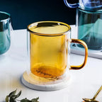 Mug double paroi – verre transparent, isolant thermique
