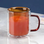 Mug double paroi – verre transparent, isolant thermique