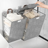 Panier à linge mural adhésif – rangement pliable sans perçage
