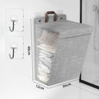 Panier à linge mural adhésif – rangement pliable sans perçage