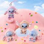 Peluche doudou style Labubu Stitch – compagnon kawaii en tenue