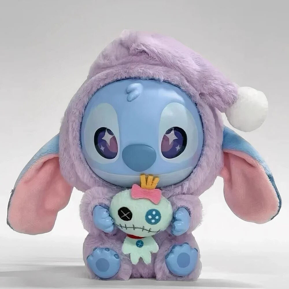 Peluche doudou style Labubu Stitch – compagnon kawaii en tenue