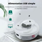 Piège à mouches USB – bras rotatif et cinq chambres à appât