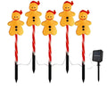 Piquets lumineux LED bonhommes pain d'épices – décoration de jardin festive