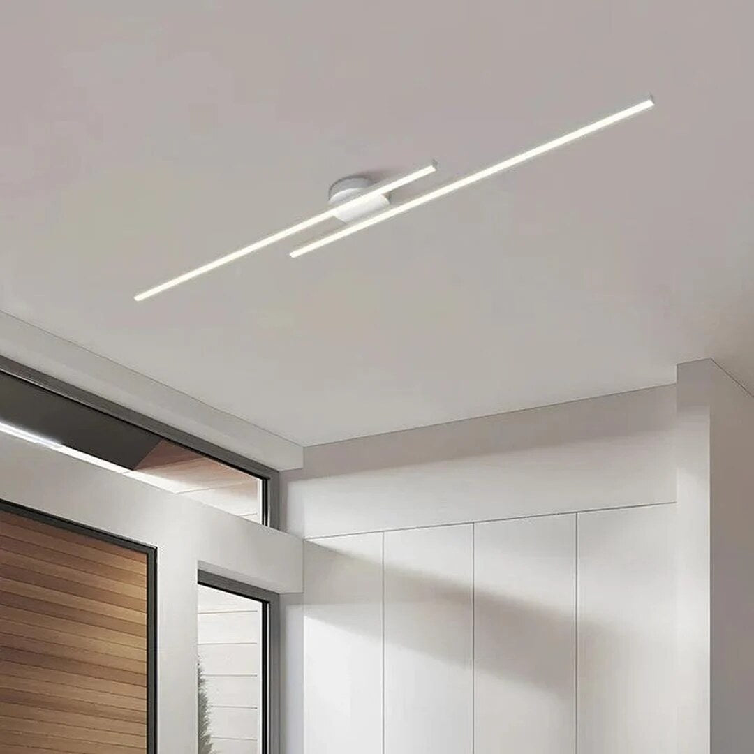 Plafonnier aluminium – design minimaliste, semi-encastré