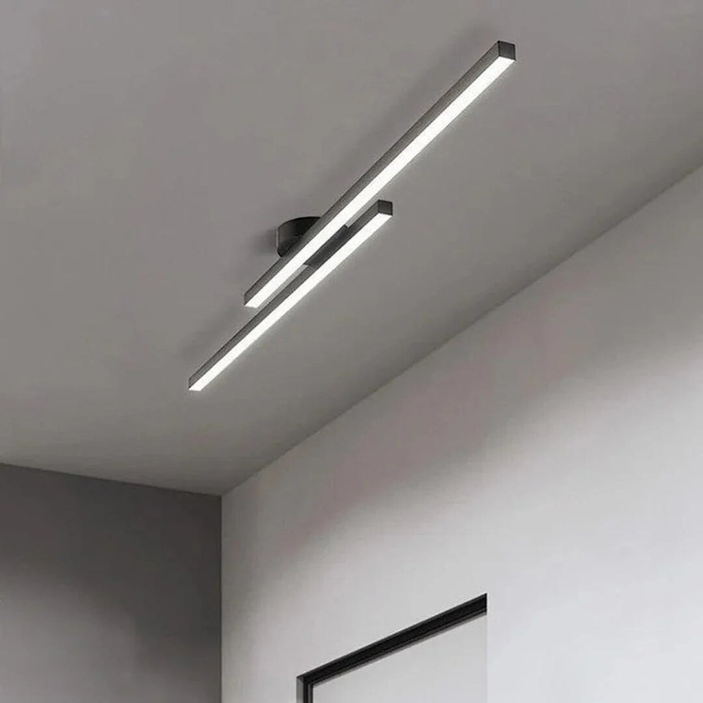 Plafonnier aluminium – design minimaliste, semi-encastré