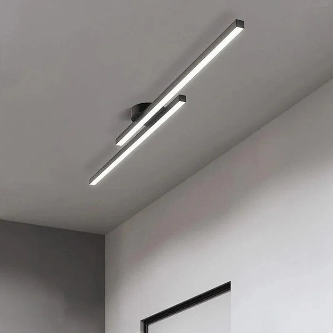 Plafonnier aluminium – design minimaliste, semi-encastré