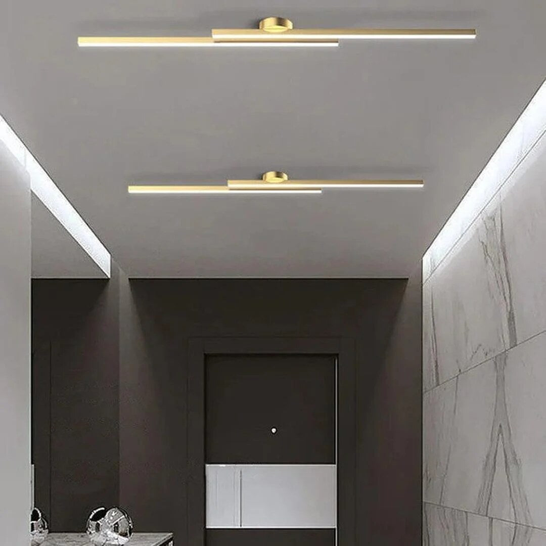 Plafonnier aluminium – design minimaliste, semi-encastré