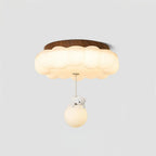 Plafonnier chambre d'enfant – ours suspendu et nuage