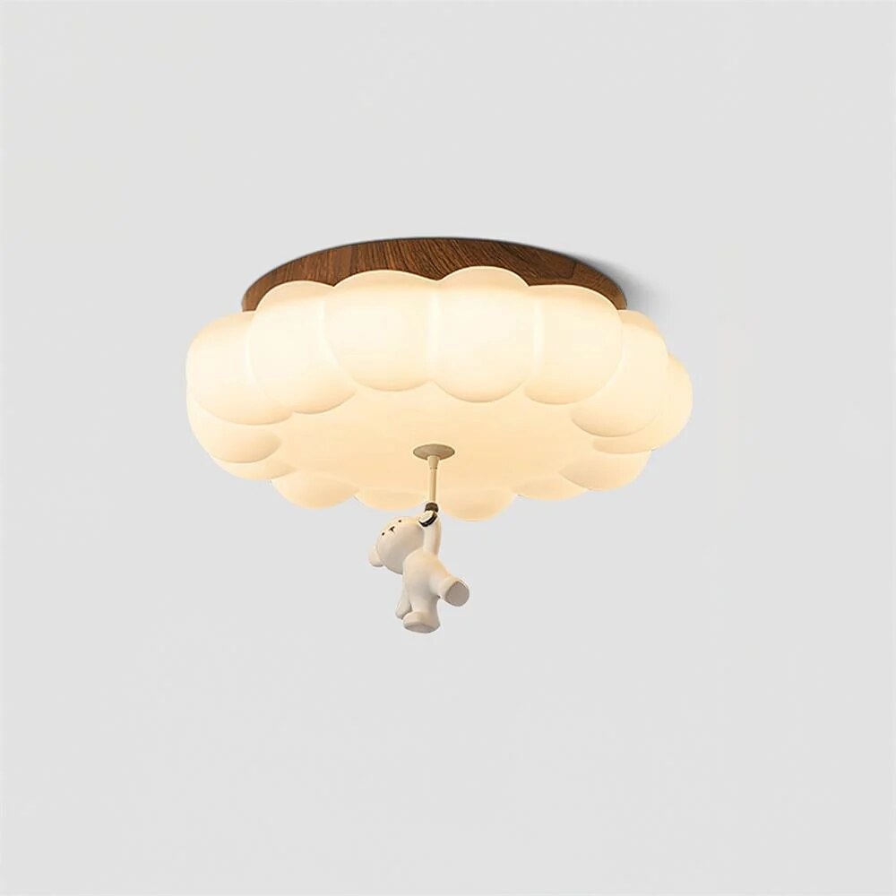 Plafonnier chambre d'enfant – ours suspendu et nuage