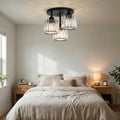 Plafonnier cristal semi-encastré – lustre pour chambre, salon et séjour