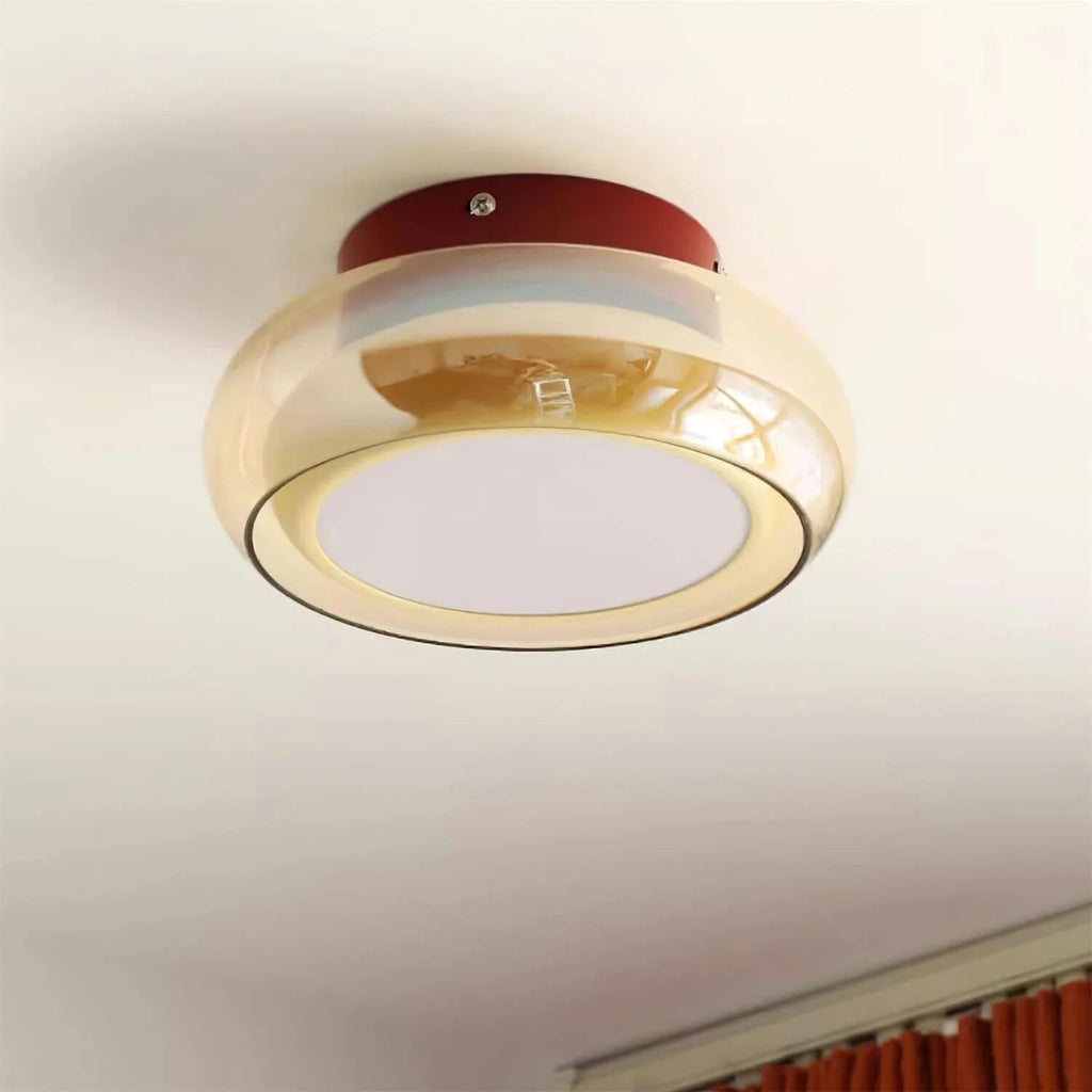 Plafonnier en verre – Design rétro ambiance chaleureuse