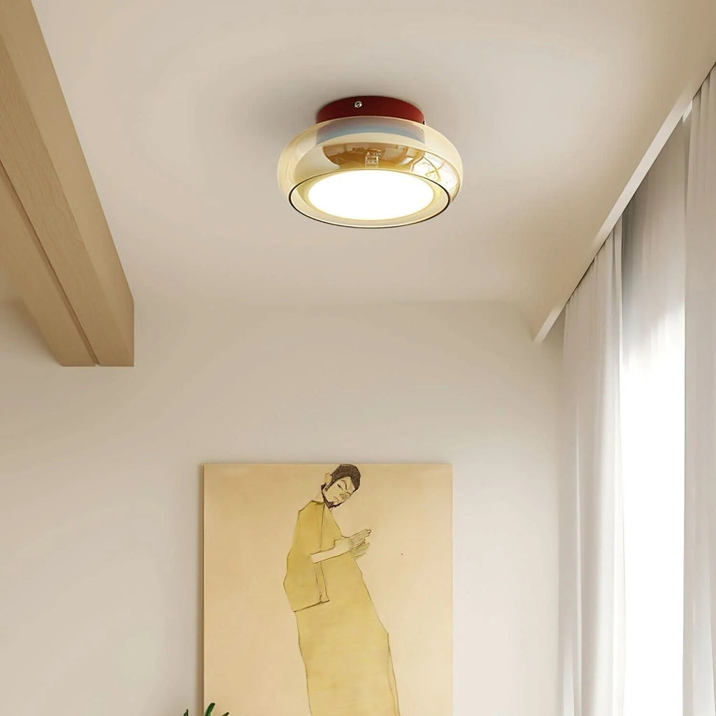 Plafonnier en verre – Design rétro ambiance chaleureuse