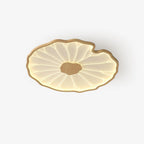 Plafonnier Feuille de Lotus – finition bois hydrographique