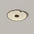 Plafonnier Feuille de Lotus – finition bois hydrographique