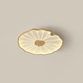 Plafonnier Feuille de Lotus – finition bois hydrographique