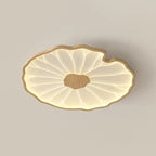 Plafonnier Feuille de Lotus – finition bois hydrographique