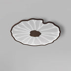 Plafonnier Feuille de Lotus – finition bois hydrographique