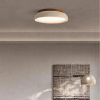 Plafonnier Kloris – travertin naturel, finitions bois