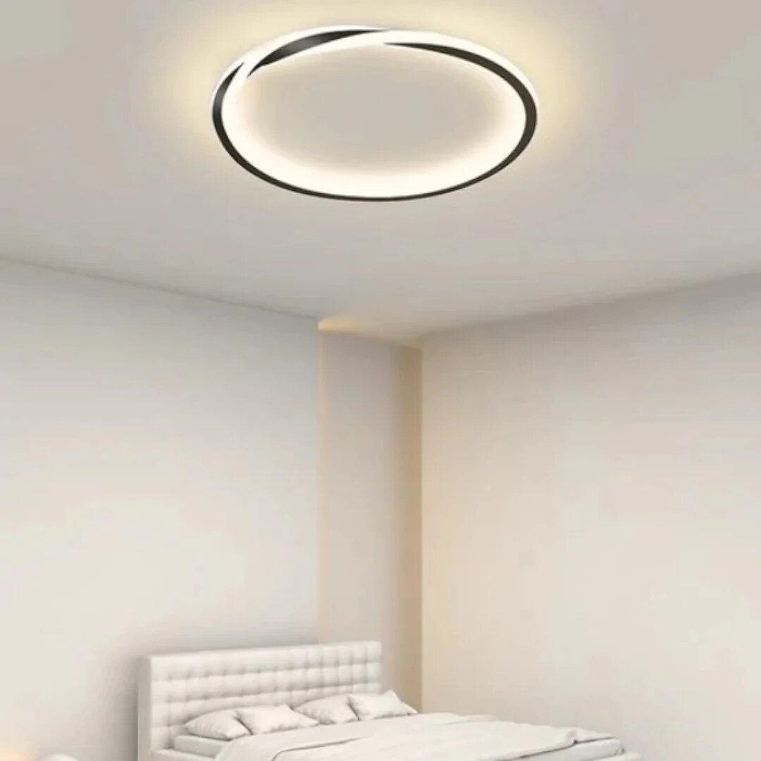 Plafonnier LED circulaire – design épuré minimaliste pour chambre