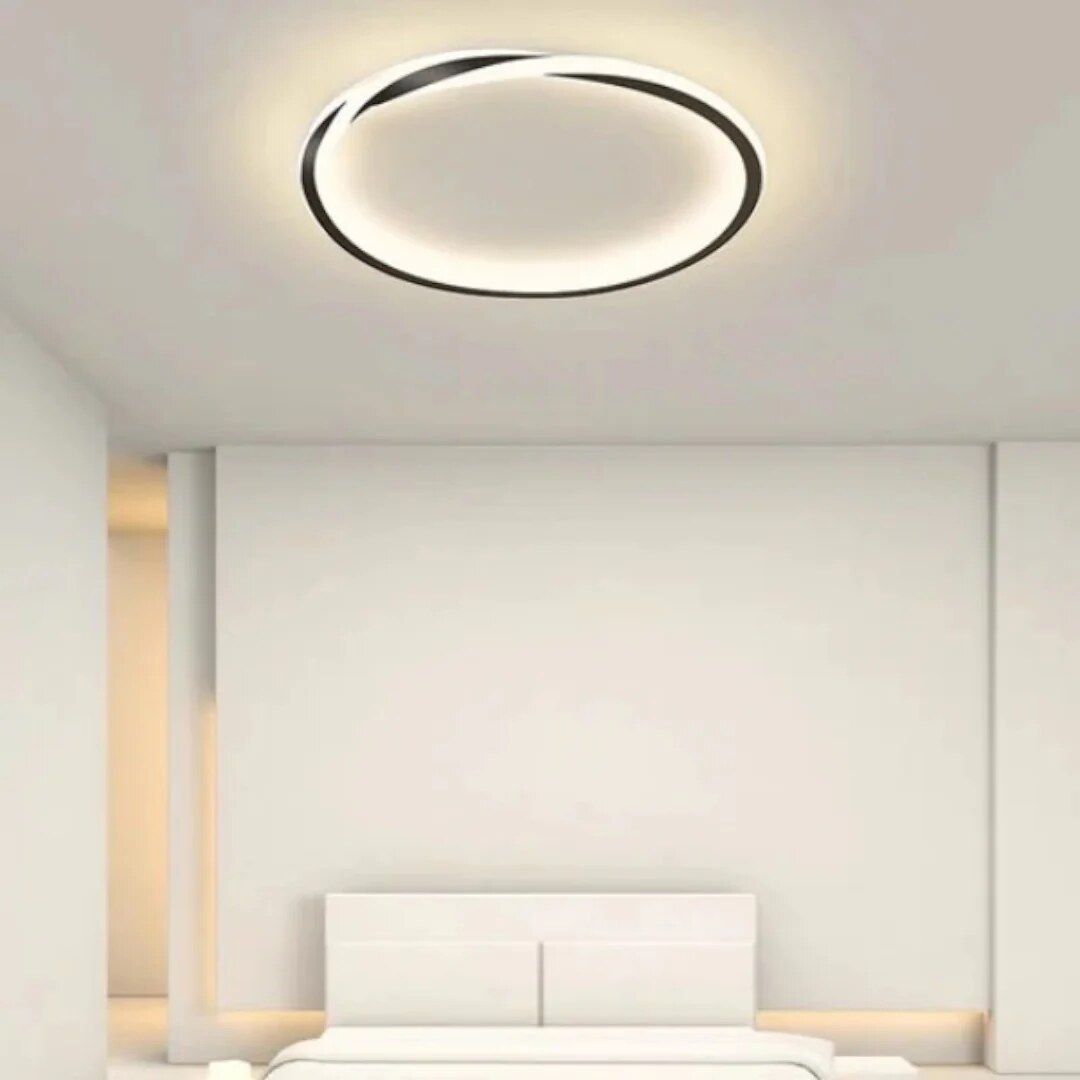 Plafonnier LED circulaire – design épuré minimaliste pour chambre