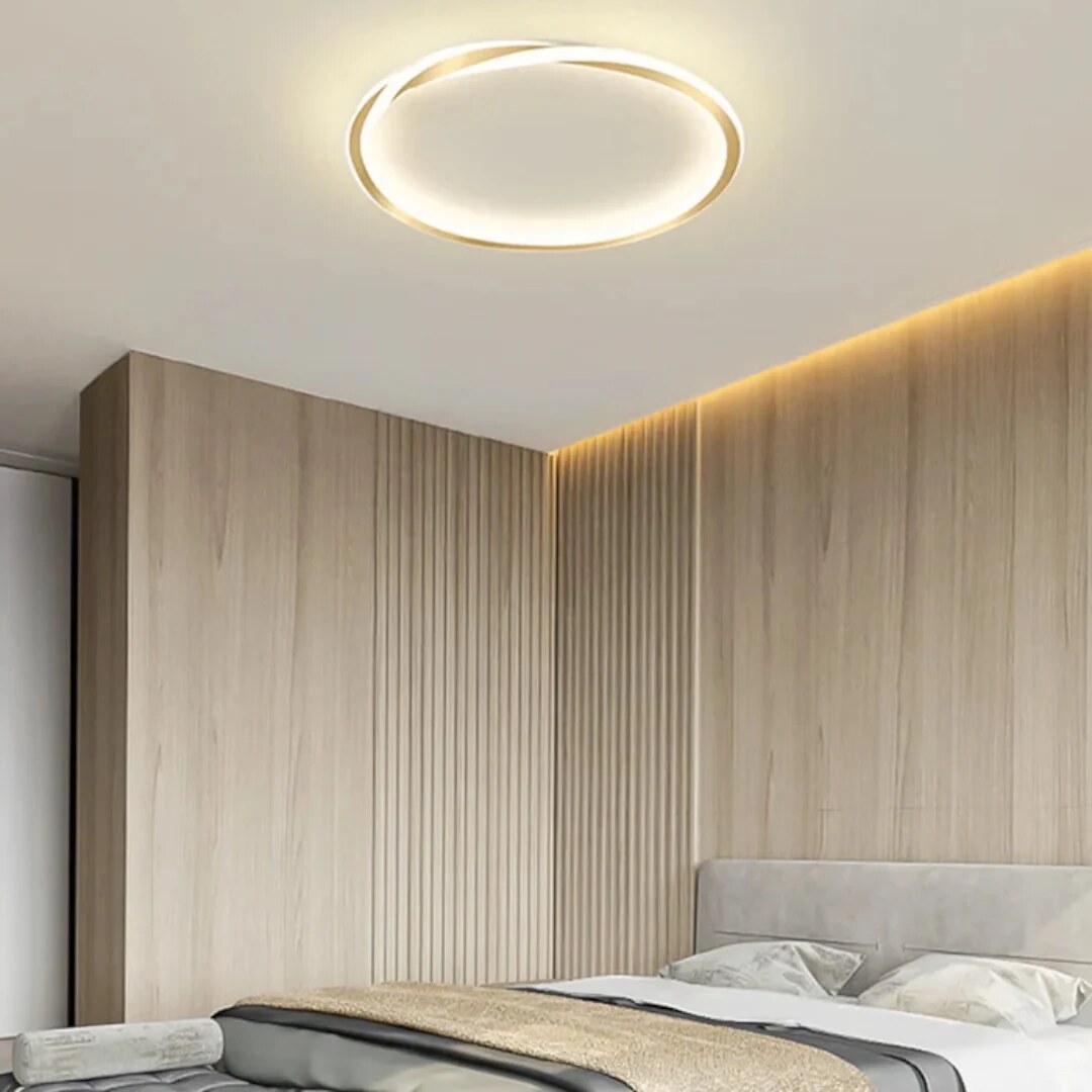 Plafonnier LED circulaire – design épuré minimaliste pour chambre