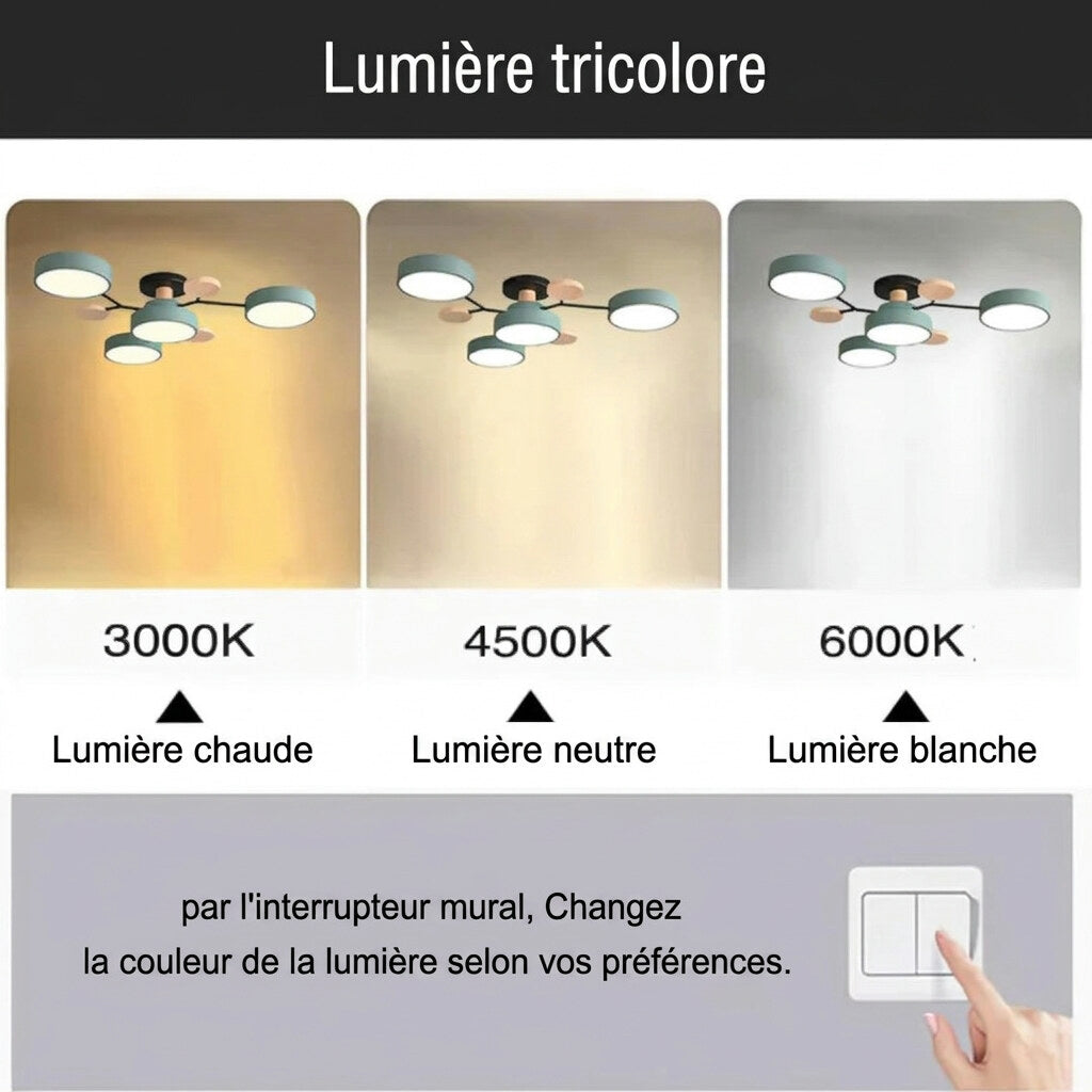 Plafonnier rond semi-encastré – design moderne épuré