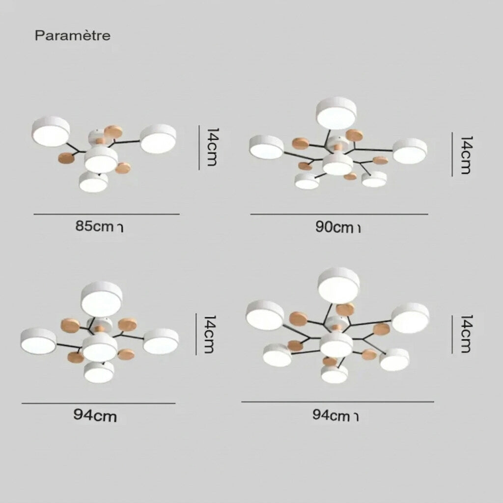 Plafonnier rond semi-encastré – design moderne épuré