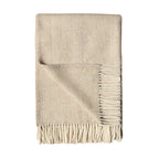 Plaid Beehive en Laine Beige – confection artisanale anglaise
