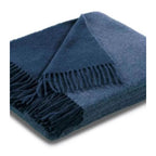 Plaid cachemire et laine – réversible indigo et marine