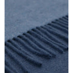 Plaid cachemire et laine – réversible indigo et marine