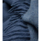 Plaid cachemire et laine – réversible indigo et marine