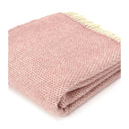 Plaid de pure laine – rose pâle, tissé en Angleterre