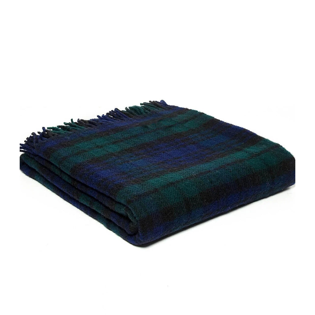 Plaid écossais Black Watch – pure laine, tissé en Angleterre
