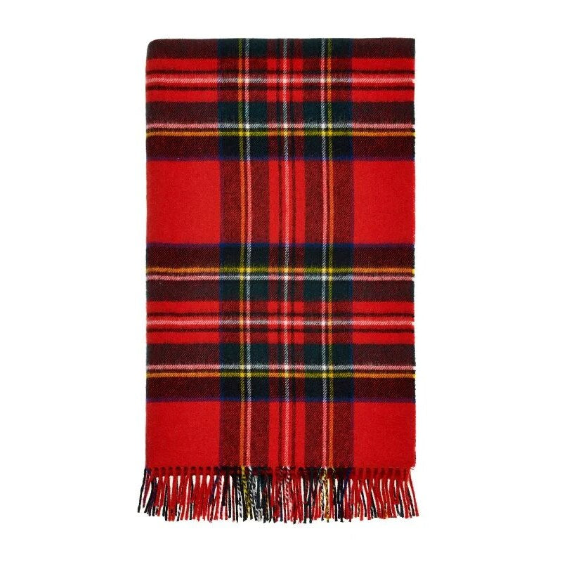 Plaid Écossais Royal Stewart – Laine Mérinos Chaude et Douce