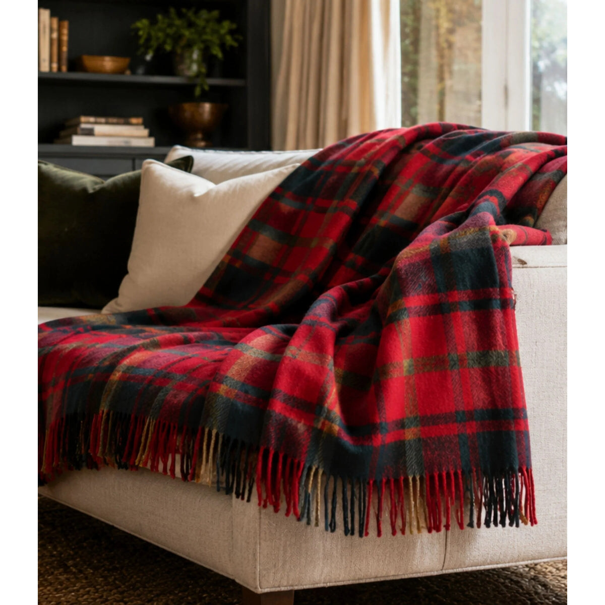 Plaid écossais tartan – laine mérinos pure et confortable