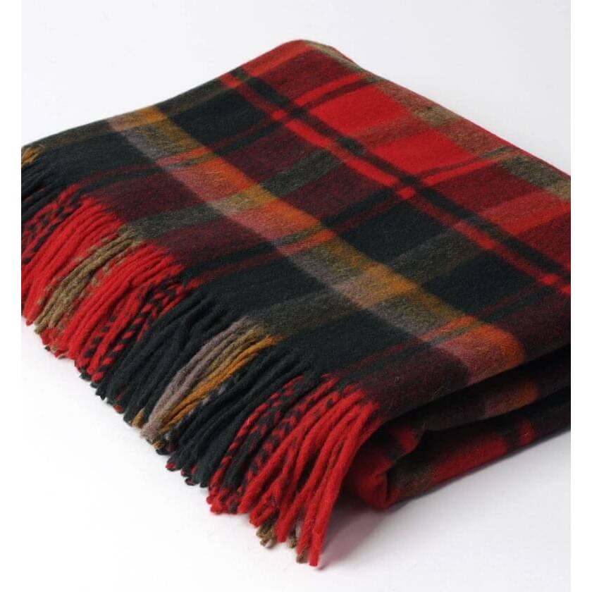 Plaid écossais tartan – laine mérinos pure et confortable