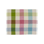 Plaid en laine à carreaux – teintes pastels multicolores