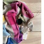 Plaid en laine – Carreaux multicolore chaleureux et doux